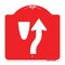 Signmission Designer Series Sign Keep Right Graphic Only, Red & White Aluminum Sign, 18" x 18", RW-1818-23892 A-DES-RW-1818-23892 - alternate 1